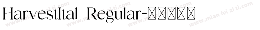 HarvestItal Regular字体转换